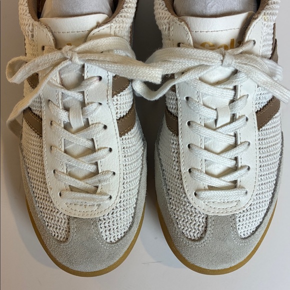 Gola Tornado Zephyr Woven Crochet Women’s Sneakers 7.5 Off White/Light Caramel - Picture 8 of 16